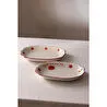 Rakle Pomodoro Stoneware 2'li Kayık Sunum Tabağı Seti 25 Cm
