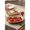 Rakle Pomodoro Stoneware 2'li Kayık Sunum Tabağı Seti 25 Cm
