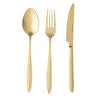 Mudo Home Essen 18 Parça Yemek Çatal Kaşik Biçak Seti̇ Mat Gold