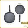 Bernardo Carolin 2 Parça Grill Tava Seti Gri ( 26 Cm -28 Cm)