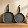 Bernardo Carolin 2 Parça Grill Tava Seti Gri ( 26 Cm -28 Cm)