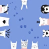 Itsy Bitsy Kids Paws And Claws Pamuk Saten Çok Renkli Bebek Çarşaf Seti 80x140cm