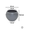 Biçiçek Plastik Küre Saksı 25 Cm Çap Gri