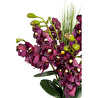 Biçiçek Luxury Mor Singapur Orkide 120 Cm Hasır Bohem Vazoda