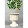 Biçiçek Yapay Bambu Ağacı 140cm Yoğun Yapraklı Kırık Beyaz Renk Nergis Saksıda