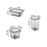 Vienev 15li Baharat Saklama Kabı Seti Avantajlı Paket 5x 0,40, 0,45, 0,55 Litre Etiketli Kaşıklı Süper Set Şeffaf