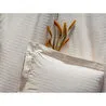 Cotton Box Elegant Stripe Saten Çift Kişilik Nevresim Takımı Ekru