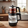 Bernardo Napoli Cam Demlikli Çay Makinesi Siyah