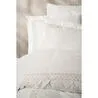 Cotton Box Nakışlı Saten Çift Kişilik Nevresim Takımı Riley Ekru