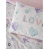 Cotton Box Genç Odası Tek Kişilik Lastikli Çarşaflı Nevresim Takımı Lovella Pembe