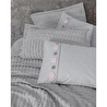 Cotton Box Limi Çift Kişilik Yatak Örtülü Nevresim Takımı Siva Gri