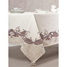 Cotton Box Pano Baskılı Masa Örtüsü Nels Bej 170x170