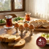 Vienev 4'lü Metal Yumurtalık Seti Şık Kahvaltı Sunumu - Yumurta Kabı