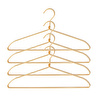 Ocean Home Textile 4'lü Altın Renk Metal Giysi Askısı 21.5 X 42 X 1 Cm