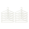 Ocean Home Textile 12'li Ekru Renk Kumaş Kaplı Metal Giysi Askısı 21.5 X 42 X 0.5 Cm