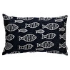 Mudo Home Mari̇n Fish Kirlent Laci̇vert 35x55