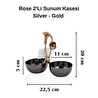 Cornella Rose 2'li Sunum Kasesi Silver - Gold