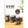 Vienev 12li Süper Set Baharat Saklama Kabı Seti Avantajlı Paket 4x(0,40, 0,45, 0,55) Etiketli