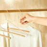 Ocean Home Textile 6'lı Ahşap Destekli Ekru Renk Metal Giysi Askısı 19.5 X 42 X 0.34 Cm