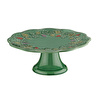 Lucky Art Vinea Seramik 27 Cm Yeşil Ayaklı Kek Standı