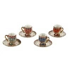 Lucky Art Rosea Bone 4’lü Ayaklı Kahve Fincanı Seti 80 Ml