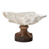 Mudo Home Shell Dekorati̇f Kase Beyaz 45x25x23 Cm