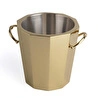 Lucky Art Gold Paslanmaz Çelik Dekoratif Buz Kovası 24 Cm