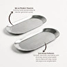 Vienev 2’li Gümüş Renk Metal Oval Kayık Tabak Seti - Sunum Ve Çerezlik Tabağı