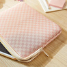 Ocean Home Textile Su İtici Leke Tutmaz Pembe Dama Desen Tablet Taşıma Çantası / Kılıfı 27 X 21 X 2 Cm