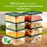 Vienev 8'li Buzdolabı Düzenleyici Organizer Mikrodalgaya Uygun Difriz Saklama Kabı Yeşil