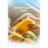 Vienev 4 Parça 1000 Ml Yumuşak Tabanlı Derin Dondurucu - Difriz Saklama Kabı Sarı