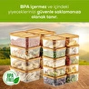 Vienev 18'li Buzdolabı Düzenleyici Organizer Mikrodalgaya Uygun Difriz Saklama Kabı Turuncu