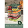 Vienev 18'li Buzdolabı Dondurucu Organizer Ve Saklama Kabı Yeşil 12x(350ml) 2x(1,65lt) 2x(1,75lt) 2x(3,5lt)
