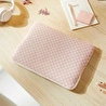 Ocean Home Textile Su İtici Leke Tutmaz Pembe Dama Desen Tablet Taşıma Çantası / Kılıfı 32.5 X 24 X 2 Cm
