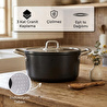 Bernardo Prime Stone Derin Tencere Siyah 24cm