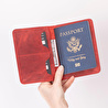 Bloominbag Viaggio Voyager Red Deri Pasaport Ve Kart Kılıfı