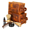 Bloominbag Voyage Golden Sand Hakiki Deri Dopp Kit – X Large