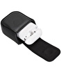 Bloominbag Aurel Onyx Black Charm Hakiki Deri Airpods Kılıfı – Airpods 1 & 2 Uyumlu