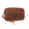 Bloominbag Forge Wrist Heritage Saddle Luxe Hakiki Deri Unisex Kilitli Clutch