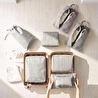 Ocean Home Textile 8'li Gri Balıksırtı Bavul İçi Düzenleyici Set