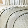 Ocean Home Textile Pamuklu Kapitoneli Haki Renk Çizgi Desen Tek Kişilik Yatak Örtüsü Seti 1 Adet 180 X 230 / 1 Adet 50 X 70 Cm