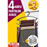 Vienev 4 Katlı Çok Amaçlı Pantolon Askısı 2 Li Antrasit