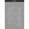 Vienev 4 Raflı Metal Dolap - Metal Ve Ahşap Kitaplık, Mutfak Rafı 120x60 Siyah-ahşap
