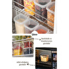 Vienev Renkli Etiketli 12li Set Peggy Kare Erzak Saklama Kabı 9x(0,55 Litre) - 3x(1,75 Litre) Beyaz