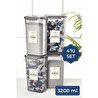 Vienev 4lü 3,2 Litre Contalı Dikdörtgen Deterjan Kabı Seti Etiketli