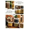 Vienev Renkli Etiketli Kare Erzak Saklama Kabı 18li Set 6x(0,55 Litre, 1,2 Litre, 1,75 Litre) Beyaz
