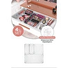 Vienev 4'lü Şeffaf Çekmece Içi Düzenleyici Organizer 1x(b.dkdrtgn, B.kare) 2x(k.dkdrtgn)