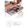 Vienev 4'lü Şeffaf Çekmece Içi Düzenleyici Organizer 1x(b.dkdrtgn, B.kare) 2x(k.dkdrtgn)