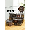 Vienev Beyaz Serigrafi Etiketli 18li Peggy Kare Erzak Ve Baharat Full Set 4x(1,75, 1,2, 0,55) 6x(0,45) Ant