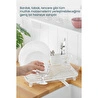 Vienev 32 X 32 Lavabo Kenarı Tezgah Üstü Süzgeçli Bulaşıklık Şeffaf Beyaz Plastik
